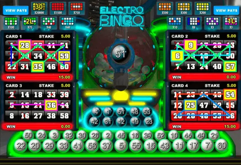 Electro bingo: juego de bingo online