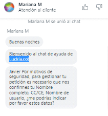 Luckia Colombia: servicio al cliente