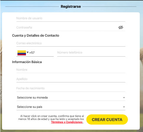 Dafabet Colombia: registro