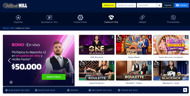 William hill casino en vivo