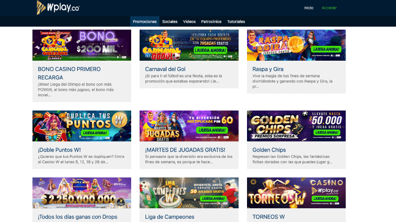 Wplay casino promociones