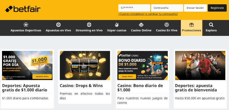 Betfair casino promociones