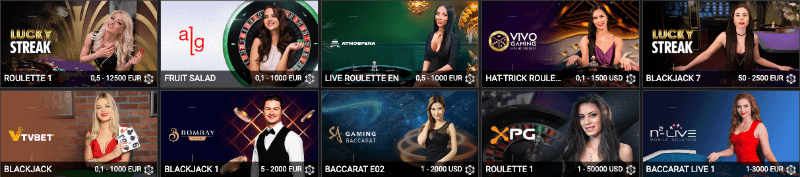 1xSlots Casino en vivo