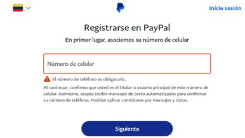 Paypal registro