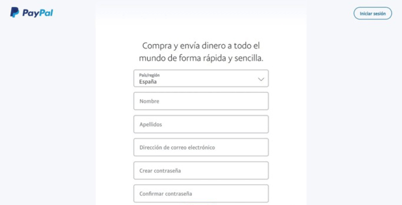 Paypal registro