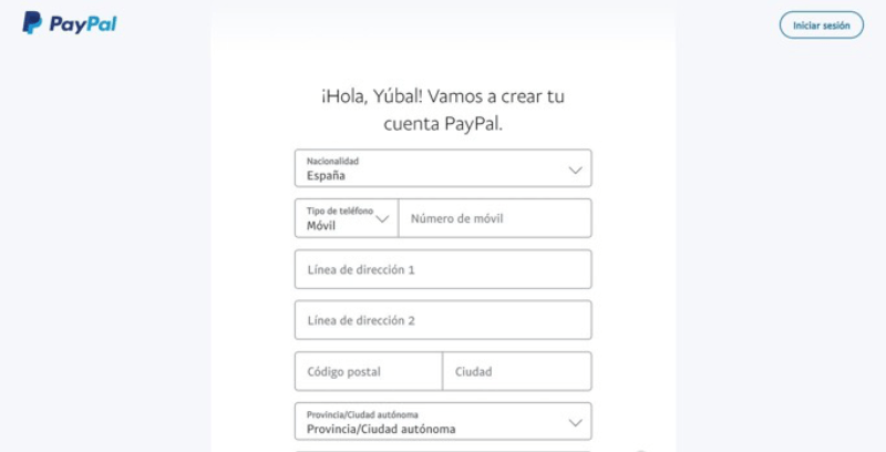 Paypal registro