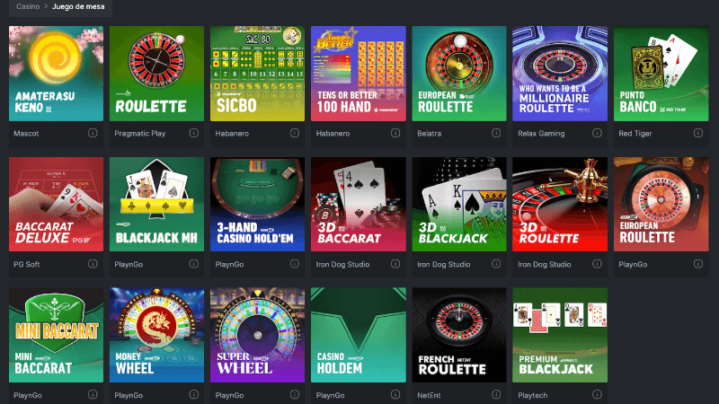 BC.Game Casino: juegos de mesa