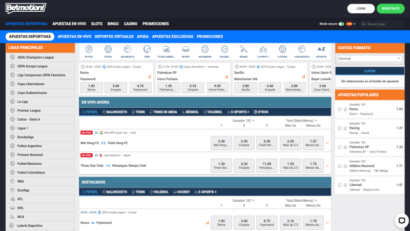 Betmotion apuestas deportivas