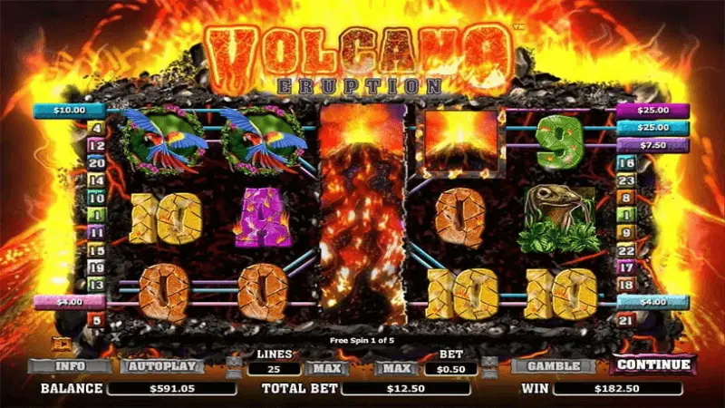 Nextgen gaming: volcano eruption