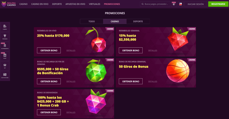 Malina casino promociones